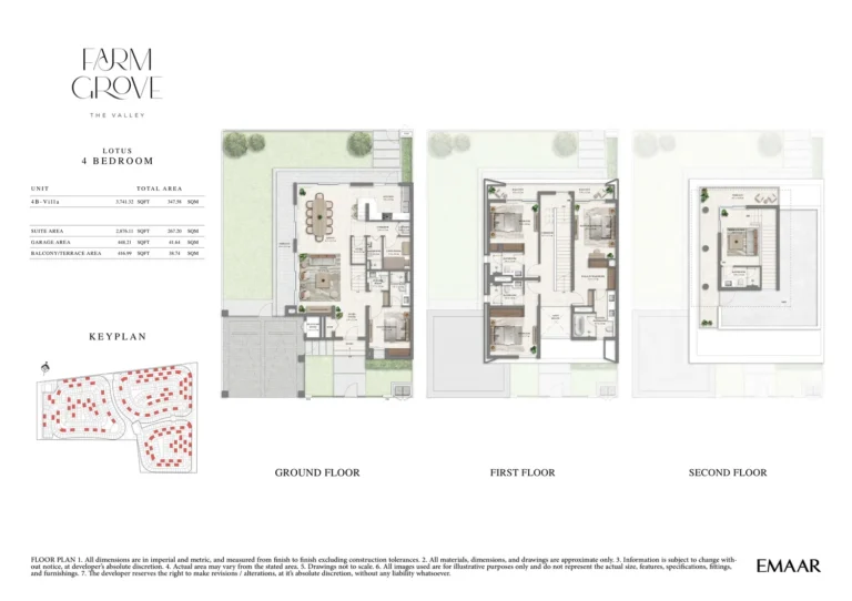 The Valley – Farm Grove floor plan 4 BR · 3741 sqft