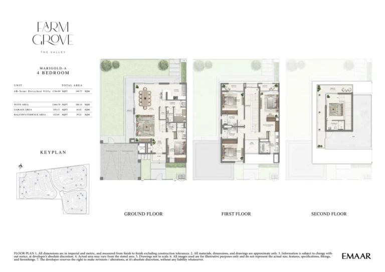 The Valley – Farm Grove floor plan 4 BR · 3764 sqft