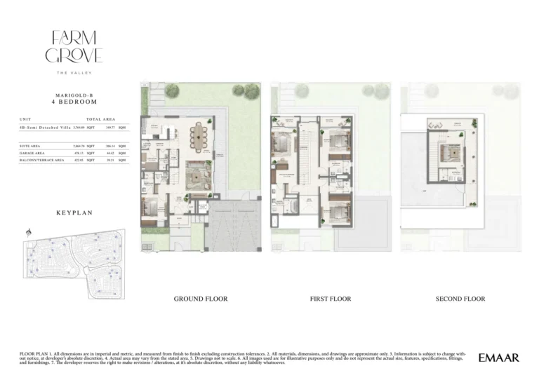 The Valley – Farm Grove floor plan 4 BR · 3764 sqft