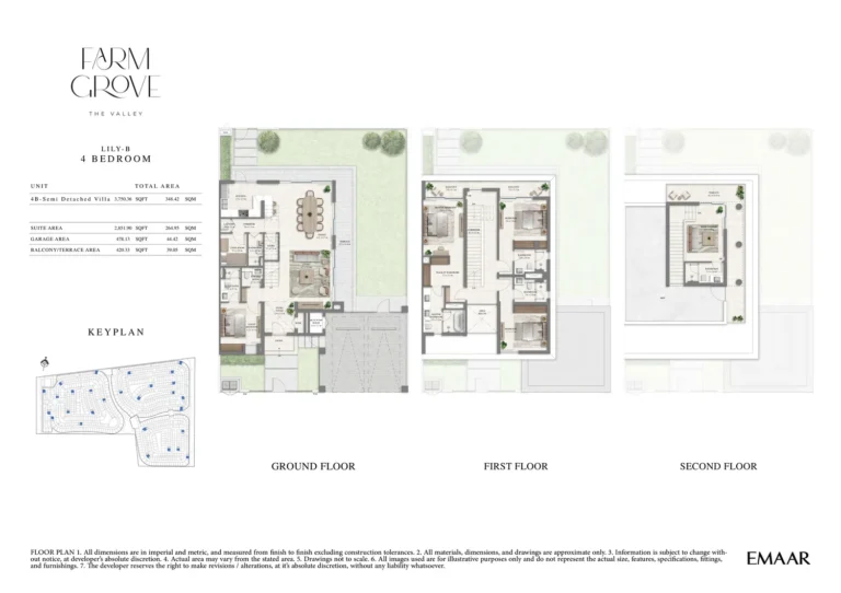 The Valley – Farm Grove floor plan 4 BR · 3750 sqft