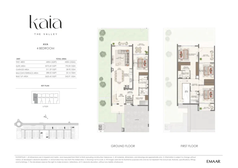The Valley – Kaia floor plan 4 BR · 2075 sqft