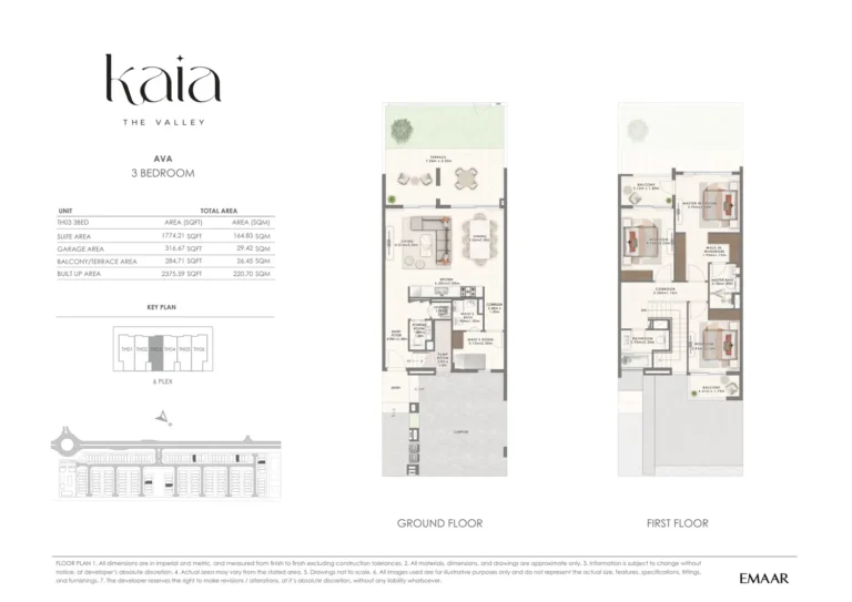The Valley – Kaia floor plan 3 BR · 1774 sqft