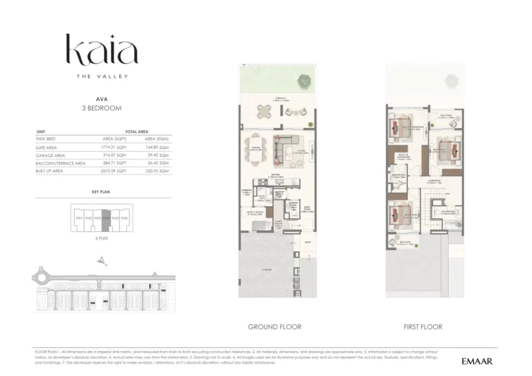 The Valley – Kaia floor plan 3 BR · 1774 sqft