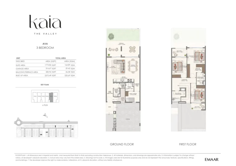The Valley – Kaia floor plan 3 BR · 1774 sqft