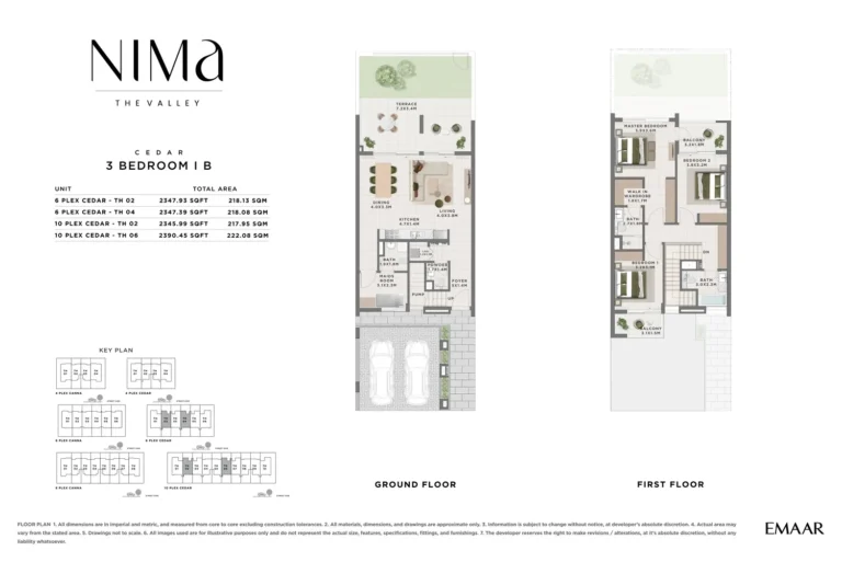 The Valley – Nima floor plan 3 BR · 2347 sqft