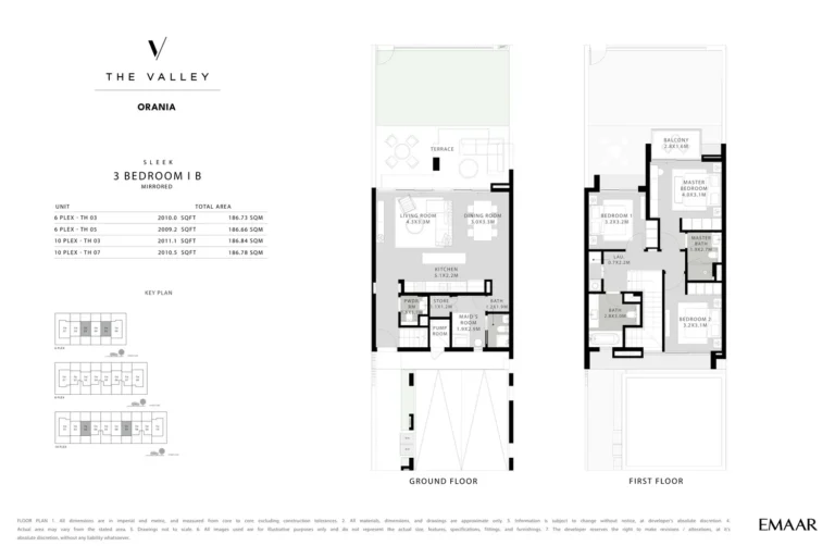 ORANIA AT THE VALLEY floor plan 3 BR · 2010 sqft