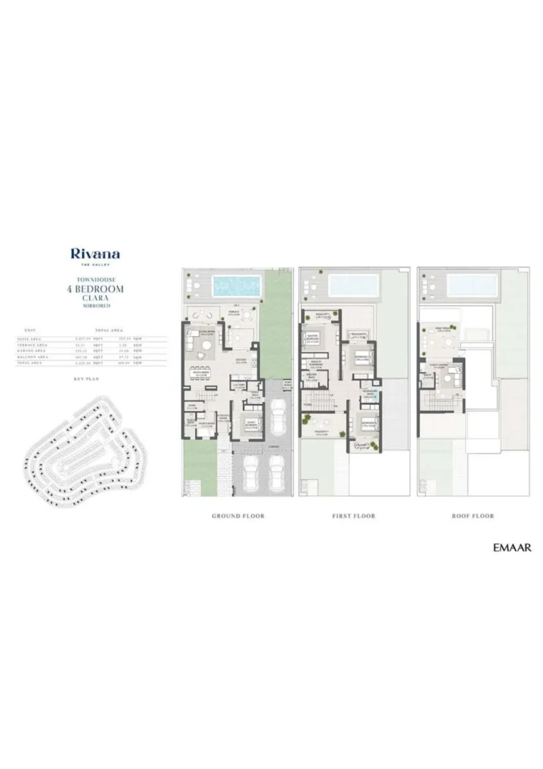 The Valley – Rivana floor plan 4 BR · 3929 sqft