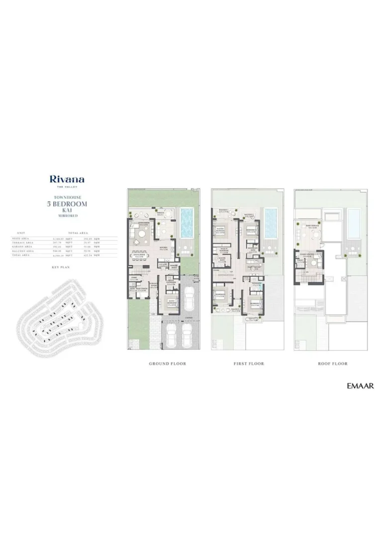 The Valley – Rivana floor plan 5 BR · 4548 sqft