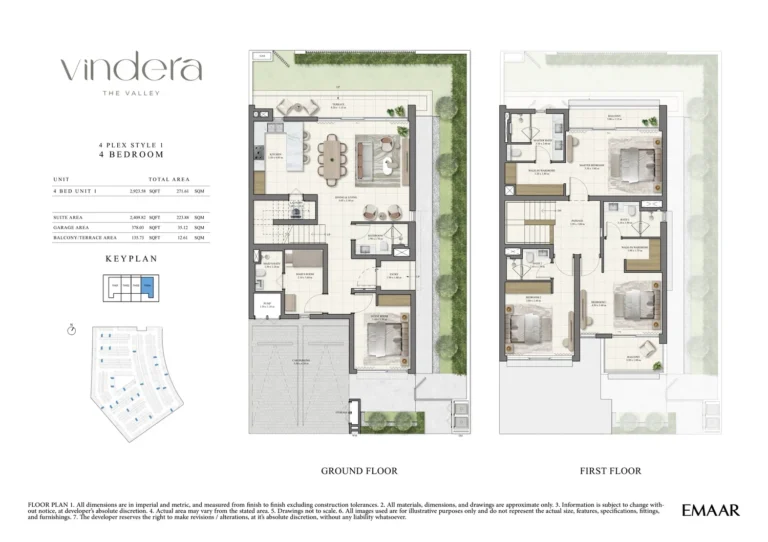 The Valley — Vindera floor plan 4-спальн. · 2923 sqft