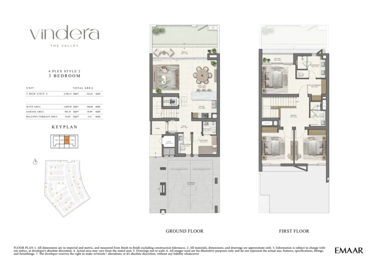 The Valley — Vindera floor plan 3-спальн. · 2396 sqft