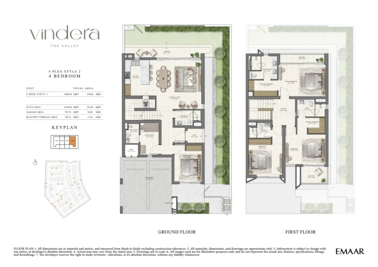 The Valley — Vindera floor plan 4-спальн. · 2906 sqft
