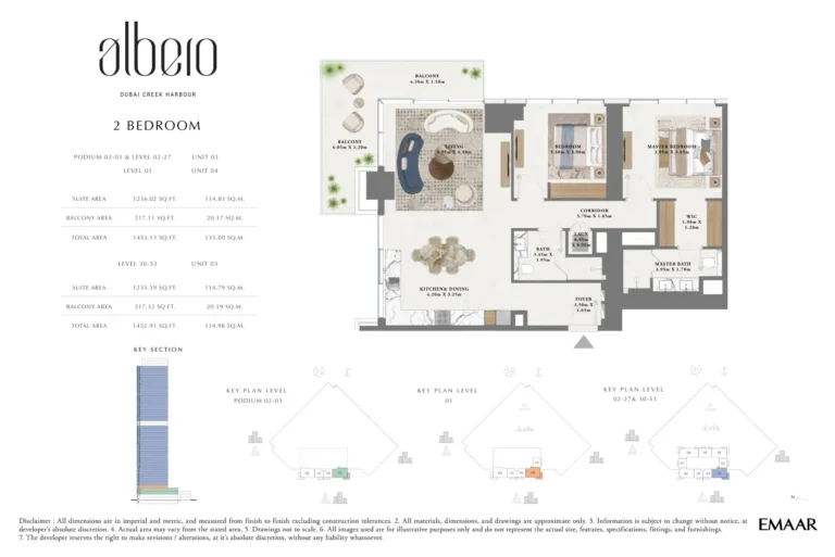 Albero floor plan 2 BR · 1453 sqft