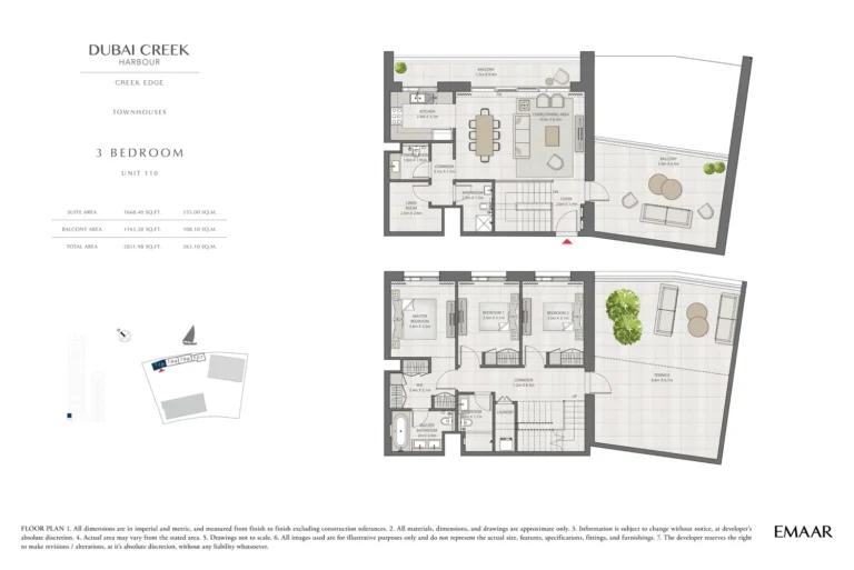 Creek Edge floor plan 3 BR · 2831 sqft