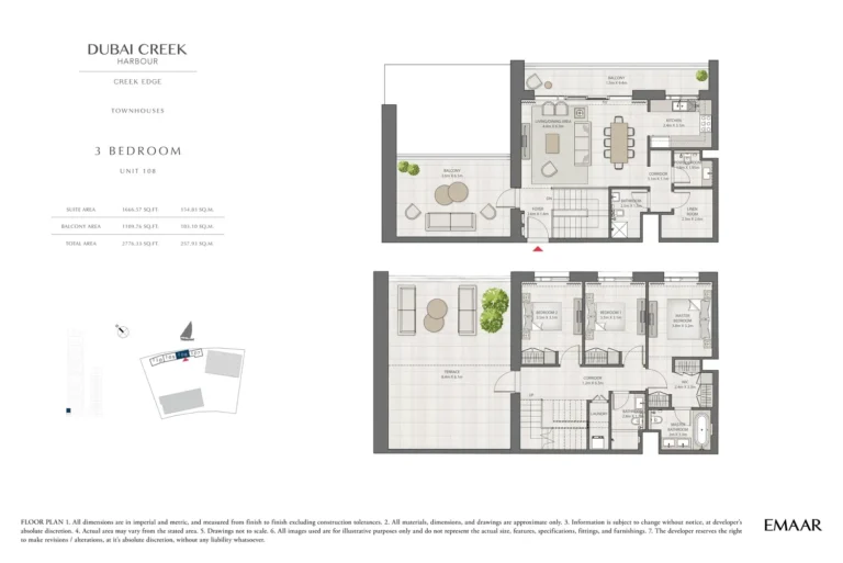 Creek Edge floor plan 3 BR · 2776 sqft