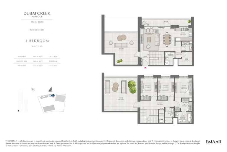 Creek Edge floor plan 3 BR · 2723 sqft