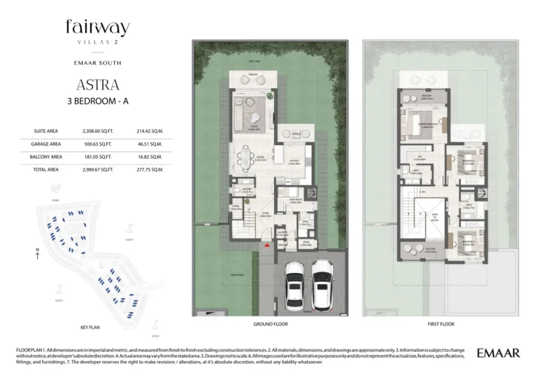 Fairway Villas 2 floor plan 3-спальн. · 2989 кв. фут
