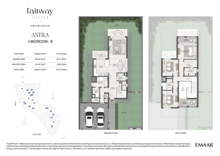 Fairway Villas 2 floor plan 3-спальн. · 2989 кв. фут