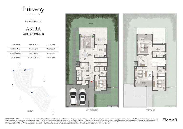 Fairway Villas 2 floor plan 4-спальн. · 3107 кв. фут