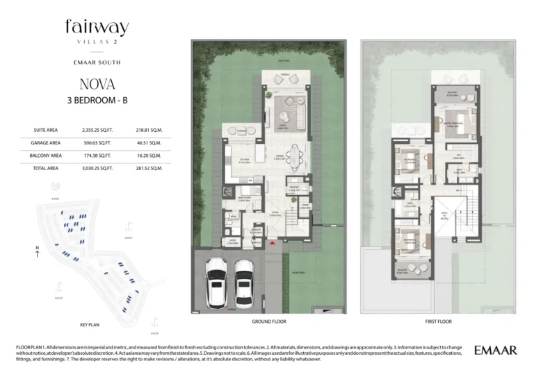 Fairway Villas 2 floor plan 3-спальн. · 3030 кв. фут