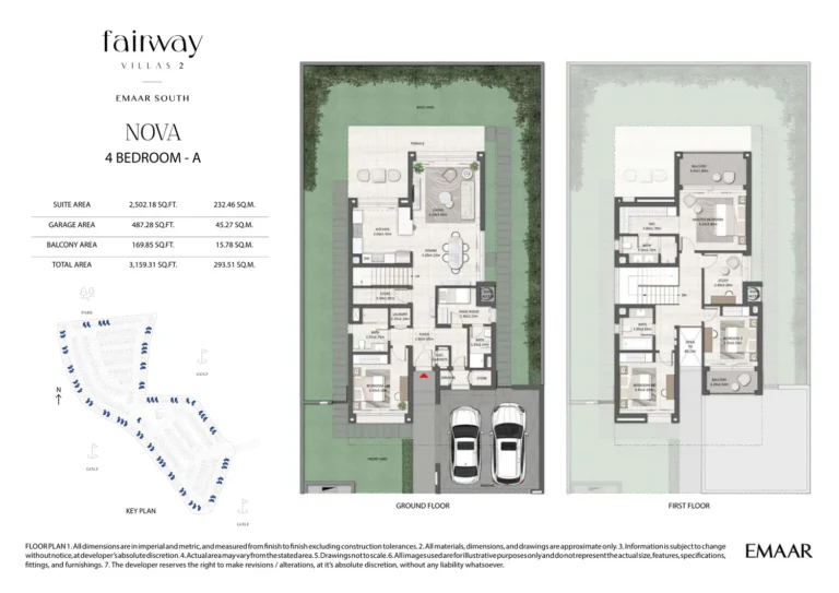 Fairway Villas 2 floor plan 4-спальн. · 3159 кв. фут