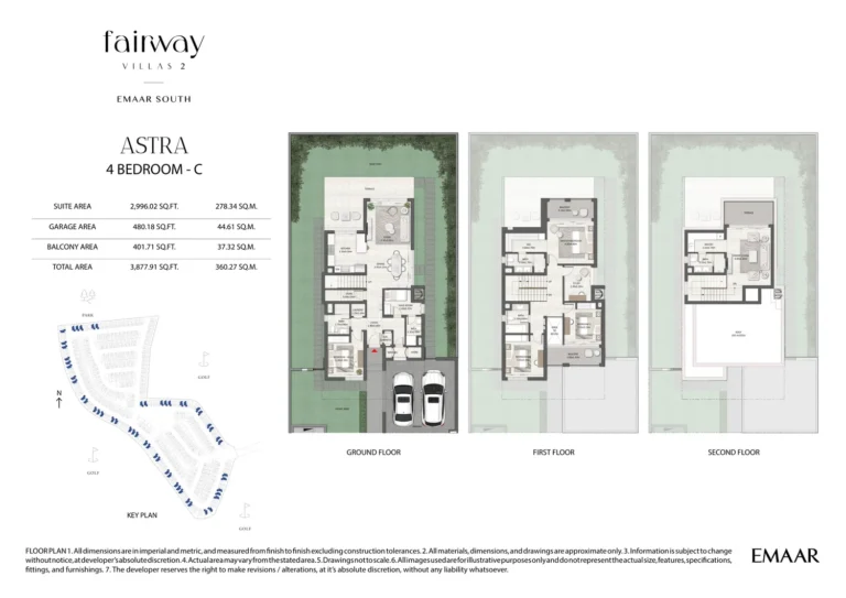 Fairway Villas 2 floor plan 4-спальн. · 3877 кв. фут