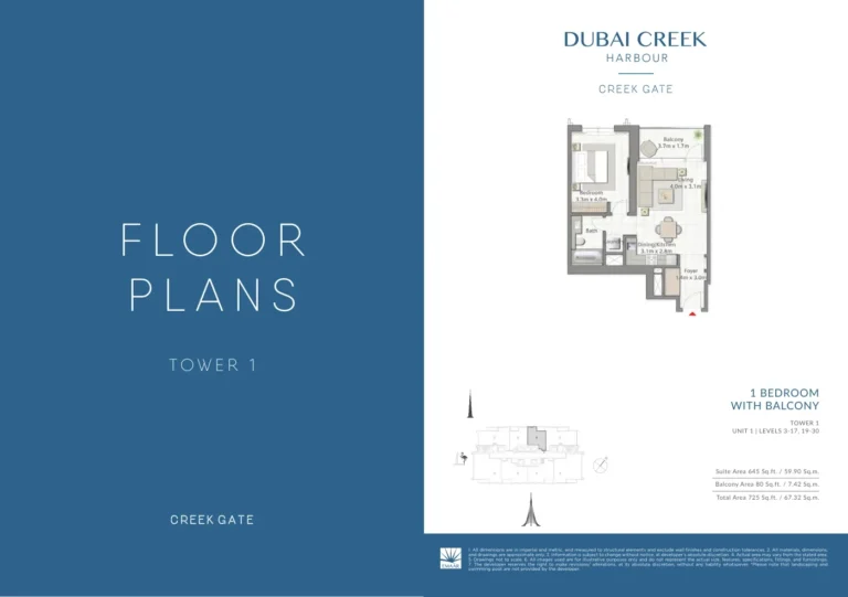 Creek Gate floor plan 1 BR · 725 sqft