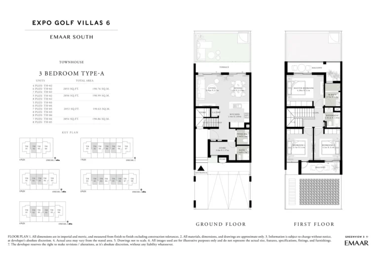 EXPO GOLF VILLAS 6 floor plan 3 BR · 2053 sqft