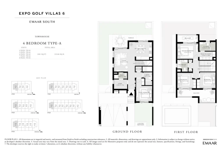 EXPO GOLF VILLAS 6 floor plan 4 BR · 2401 sqft