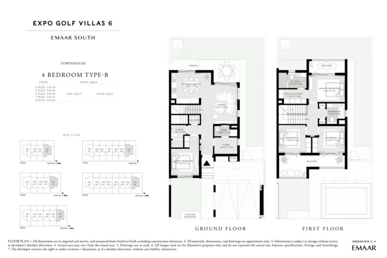 EXPO GOLF VILLAS 6 floor plan 4 BR · 2401 sqft