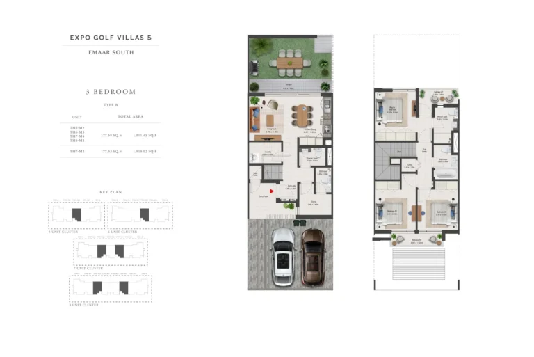Expo Golf Villas – Phase V floor plan 3 BR · 1911 sqft