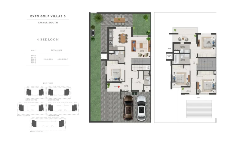 Expo Golf Villas – Phase V floor plan 4 BR · 2264 sqft