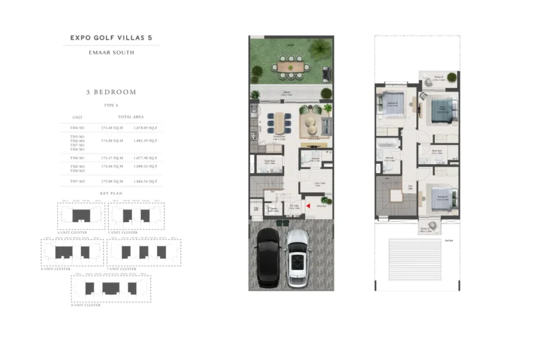 Expo Golf Villas – Phase V floor plan 3 BR · 1878 sqft