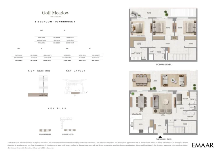 Golf Meadow floor plan 3-спальн. · 2860 sqft