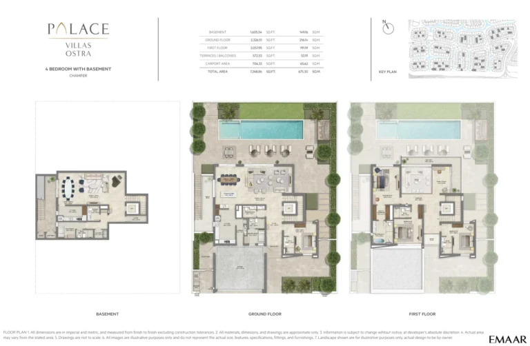 Palace Villas – Ostra at The Oasis floor plan 4 BR · 7268 sqft
