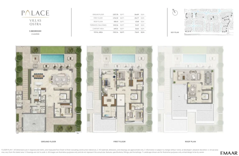 Palace Villas – Ostra at The Oasis floor plan 5 BR · 7922 sqft