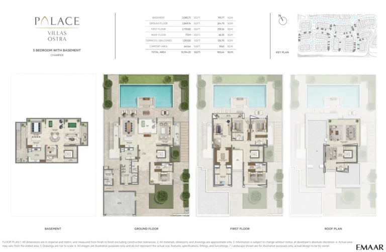 Palace Villas – Ostra at The Oasis floor plan 5 BR · 10394 sqft