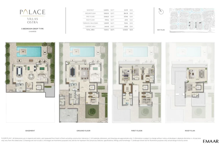 Palace Villas – Ostra at The Oasis floor plan 5 BR · 11381 sqft