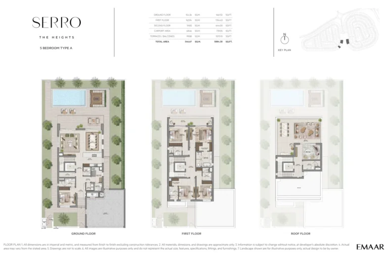 Serro floor plan 5 BR · 5884 sqft
