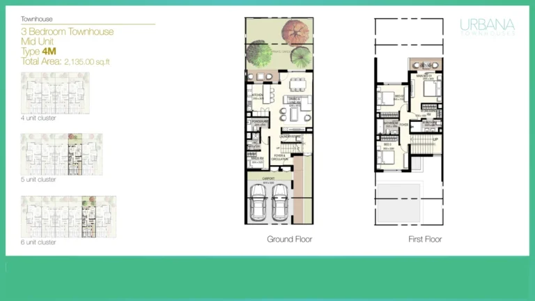 Urbana floor plan 3 BR · 2135 sqft
