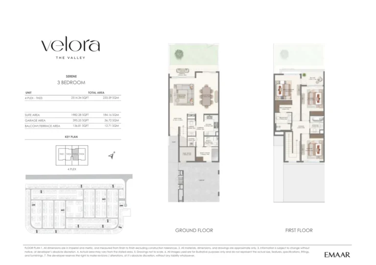 Velora at The Valley Phase 2 floor plan 3 BR · 2514 sqft