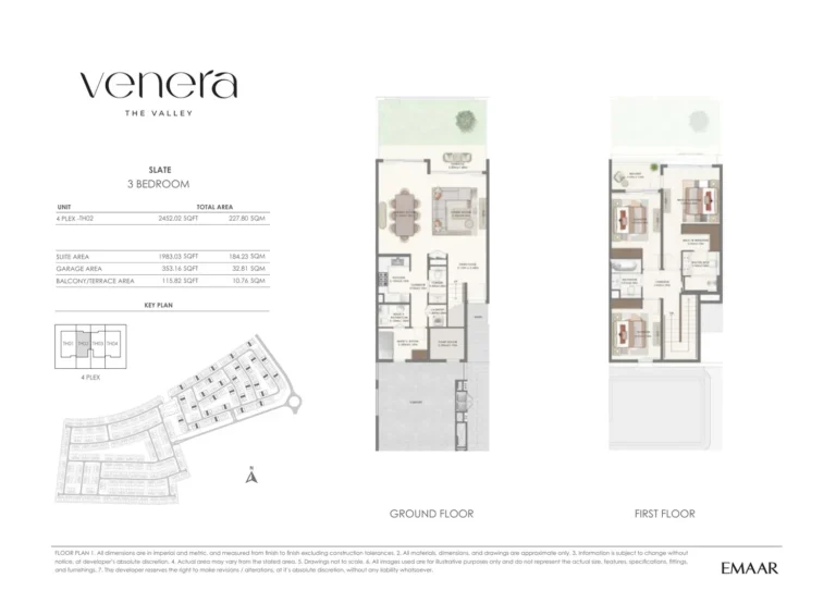 Venera at The Valley Phase 2 floor plan 3 BR · 2452 sqft