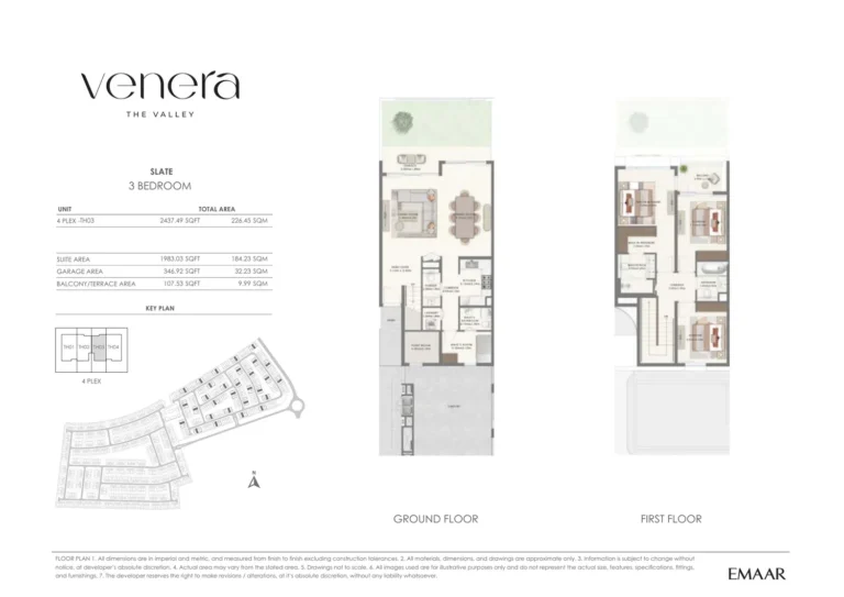 Venera at The Valley Phase 2 floor plan 3 BR · 2437 sqft