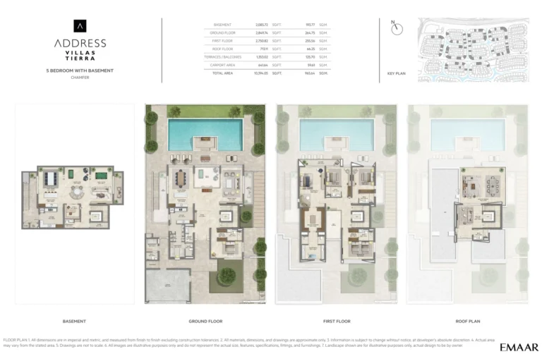 The Oasis — Address Villas — Tierra floor plan 5-спальн. · 10394 кв. фут