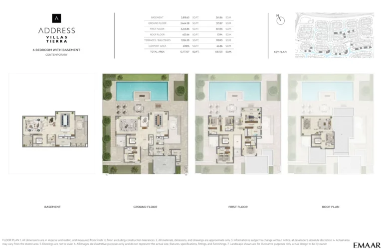 The Oasis — Address Villas — Tierra floor plan 6-спальн. · 12777 кв. фут