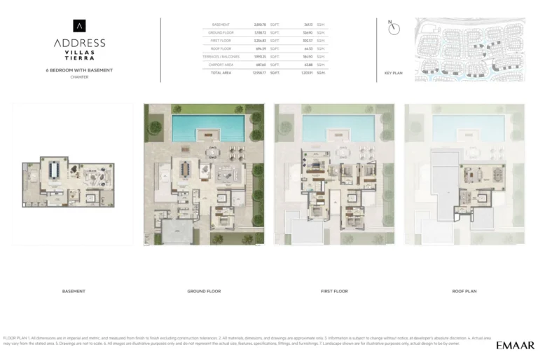 The Oasis — Address Villas — Tierra floor plan 6-спальн. · 12958 кв. фут