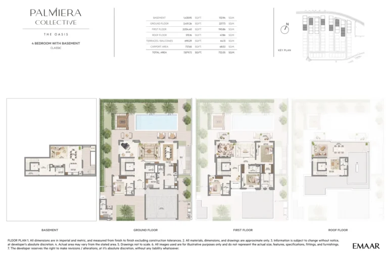 The Oasis — Palmiera Collective floor plan 4-спальн. · 7879 кв. фут