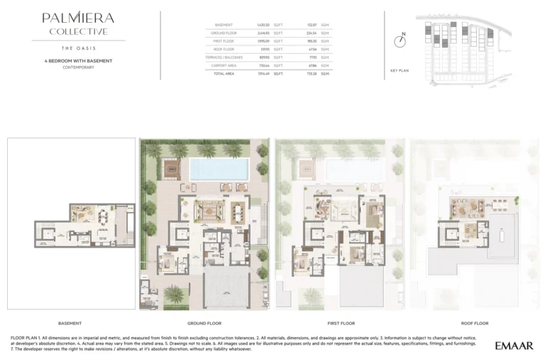 The Oasis — Palmiera Collective floor plan 4-спальн. · 7914 кв. фут