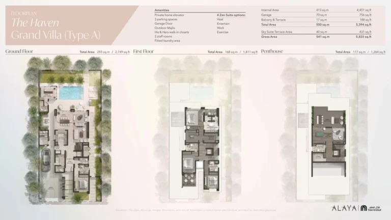 Alaya floor plan 5 BR · 5394 sqft
