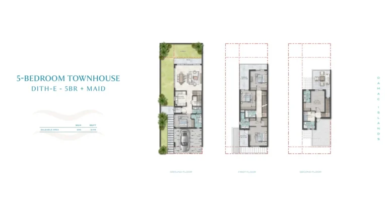 Damac Islands 2 – Cuba floor plan 5 BR · 3178 sqft