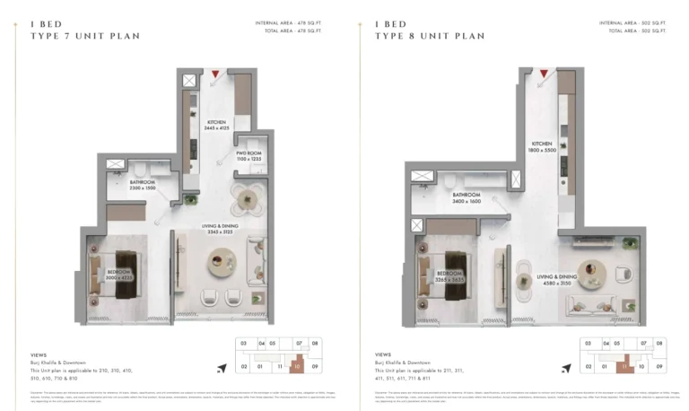 Elmora floor plan 1 BR · 478 sqft
